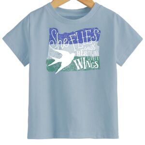 🔺️NWT Little Bay Root Light Blue Distressed Screenprint Youth Large